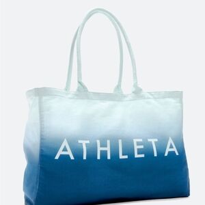 Athleta Blue and White Gradient Tote Bag